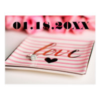Romantic Valentines Day Wedding Save the Date Postcard