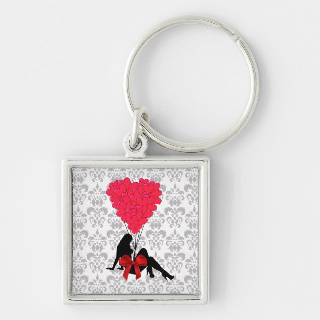 Romantic Valentines design Keychain (Front)