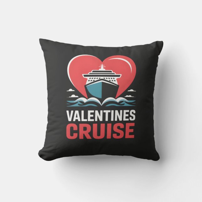 Romantic Valentines Trip Throw Pillow (Front)