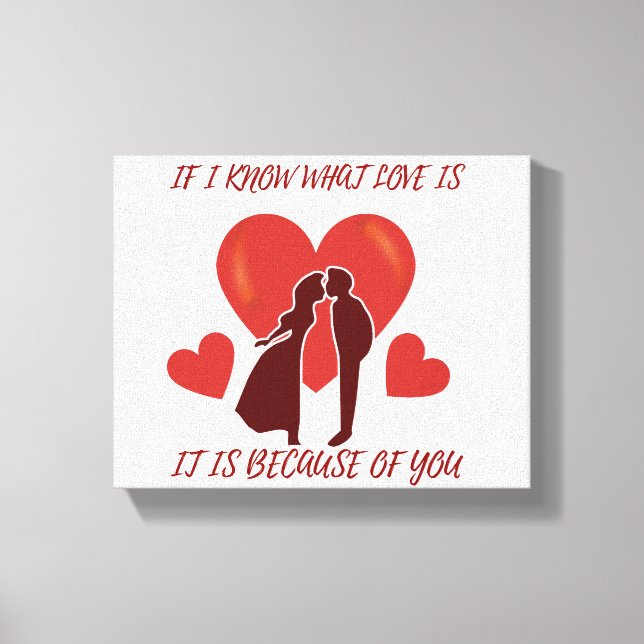 Romantic Valentine's Wrapped Canvas Print (Front)