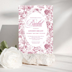 Romantic Velvet Rose Floral Bridal Shower Invite