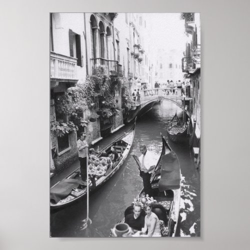 Romantic Venice Italy Gondola Canal Ride Poster