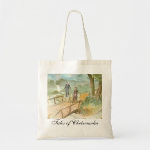 Romantic Victorian cycling couple Tote Bag