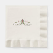 Romantic Victorian Monogram Customizable Wedding Napkins (Front)