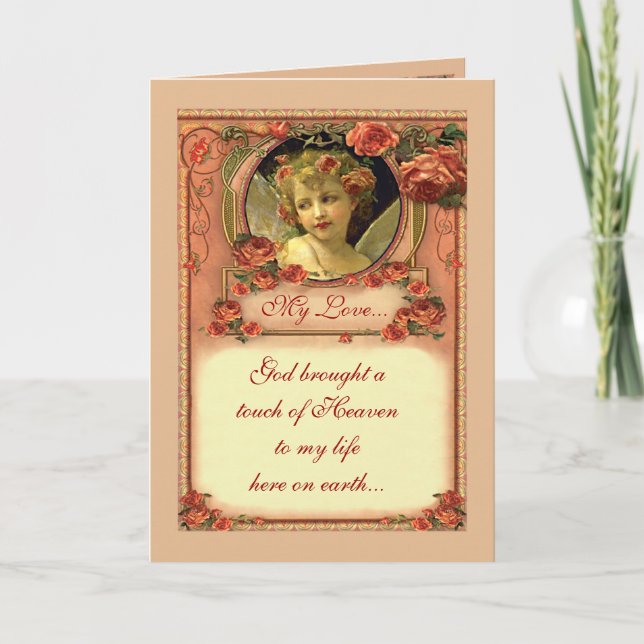 ROMANTIC VICTORIAN ROSES by SHARON SHARPE Card (Front)