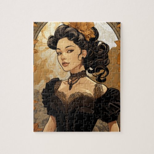 Romantic Victorian Woman Jigsaw Puzzle
