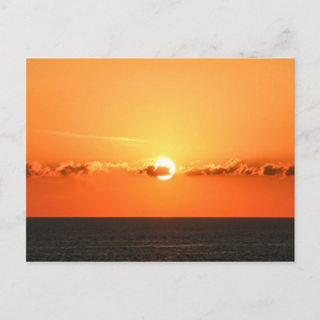 Romantic View, Beautiful Sunset in Pacific Ocean Postcard (Front)