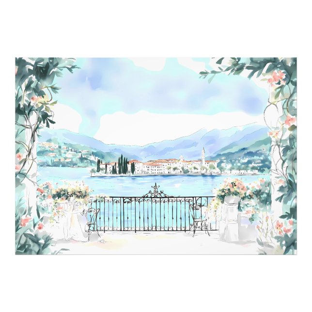 Romantic View of Lake Como Photo Print (Front)
