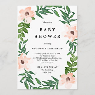 Romantic Vines Baby Shower Invitation