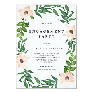 Romantic Vines Engagement Party Invitation
