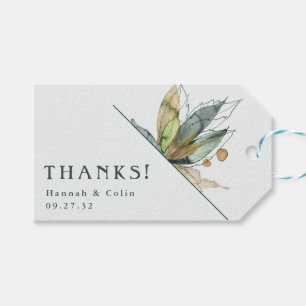 Romantic Vines Minimal Garden Green Blue Gift Tags