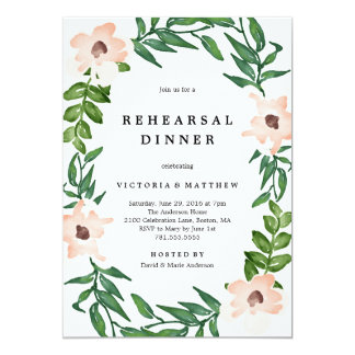 Romantic Vines Rehearsal Dinner Invitation