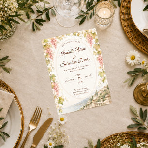 Romantic Vineyard Wedding Invitation