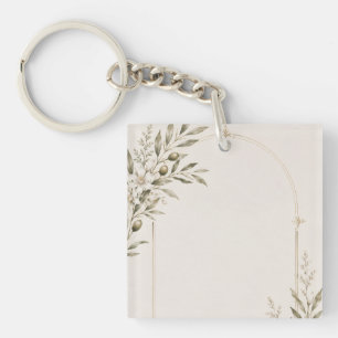 Romantic Vineyard Wedding Stationery Keychain