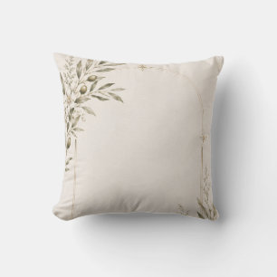Romantic Vineyard Wedding Stationery Throw Pillow