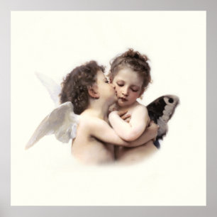Romantic Vintage Angels First Kis Poster