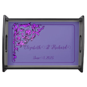 Romantic, Vintage, Antique Purple  Serving Tray