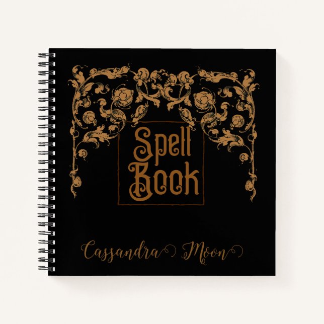 Romantic, Vintage, Antique Spell Book (Front)