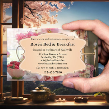 Romantic Vintage Bed And Breakfast Business Card by sunnysites at Zazzle