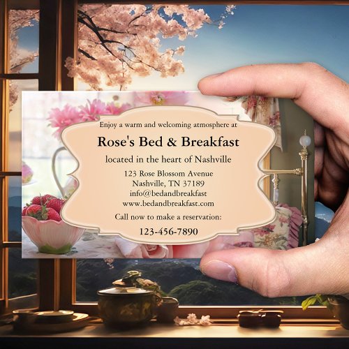 Romantic Vintage Bed and Breakfast Business Card