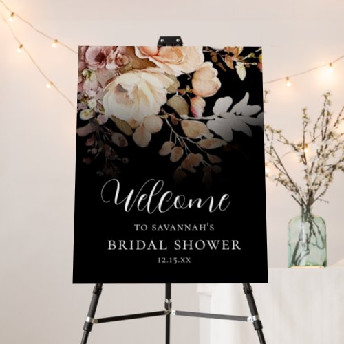 Romantic Vintage Botanical Bridal Shower Welcome Foam Board
