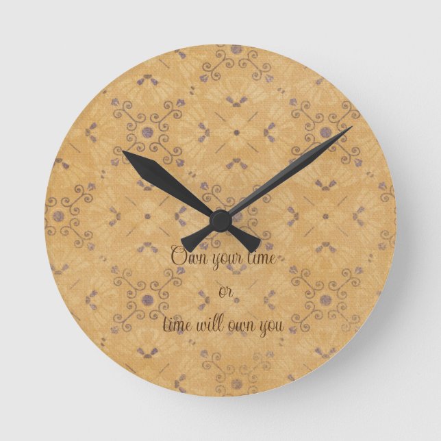 Romantic Vintage Design Round Clock (Front)
