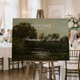 Romantic Vintage Fine Art Wedding Welcome Sign