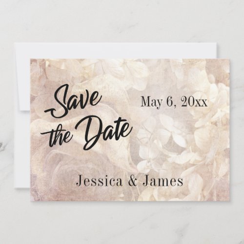 Romantic Vintage Floral Save the Date Typography