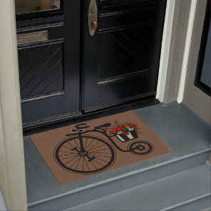 Romantic Vintage Flowers Bike Doormat