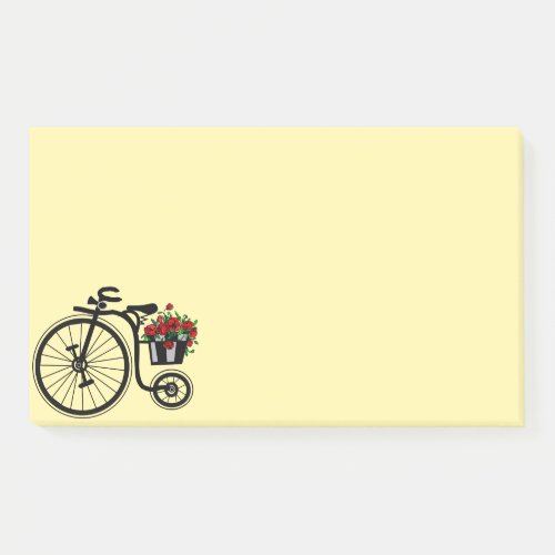 Romantic Vintage Flowers Bike  _ Post_it Notes