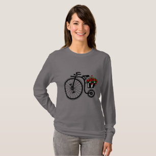 Romantic Vintage Flowers Bike T-Shirt