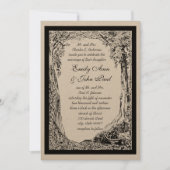 Romantic Vintage Forest Tree Arch Invitation (Front)