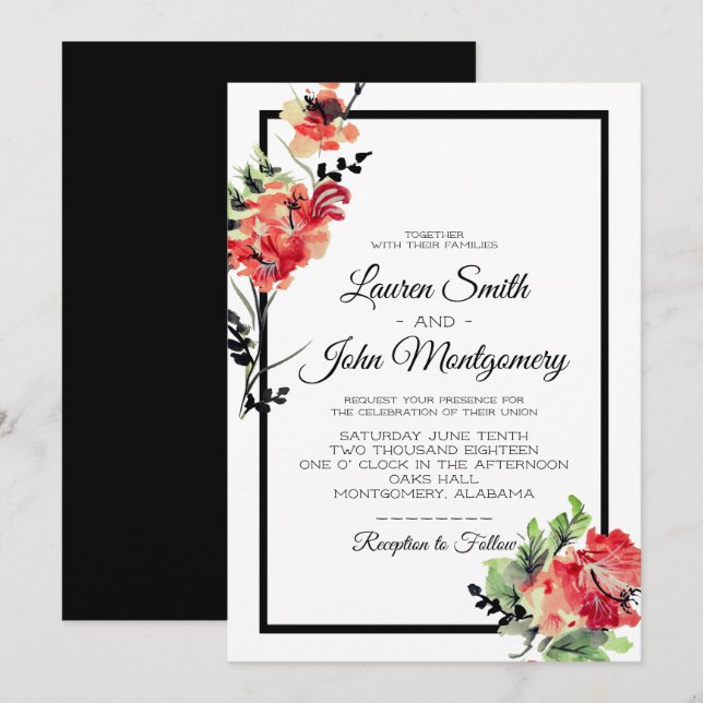 Romantic Vintage Garden | Wedding Invitation (Front/Back)