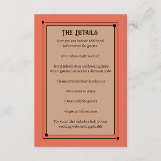 Romantic Vintage Inspired Muted Coral Wedding Enclosure Card