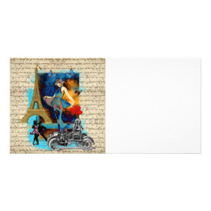 Romantic vintage Paris collage Card