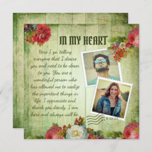 Romantic Vintage Photo Collage Love Message