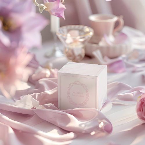 Romantic Vintage Pink Bridal Shower Favor Box