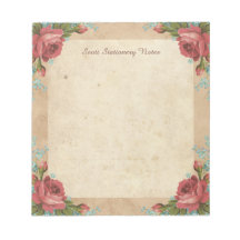 Romantic Vintage Red Rose Border Floral