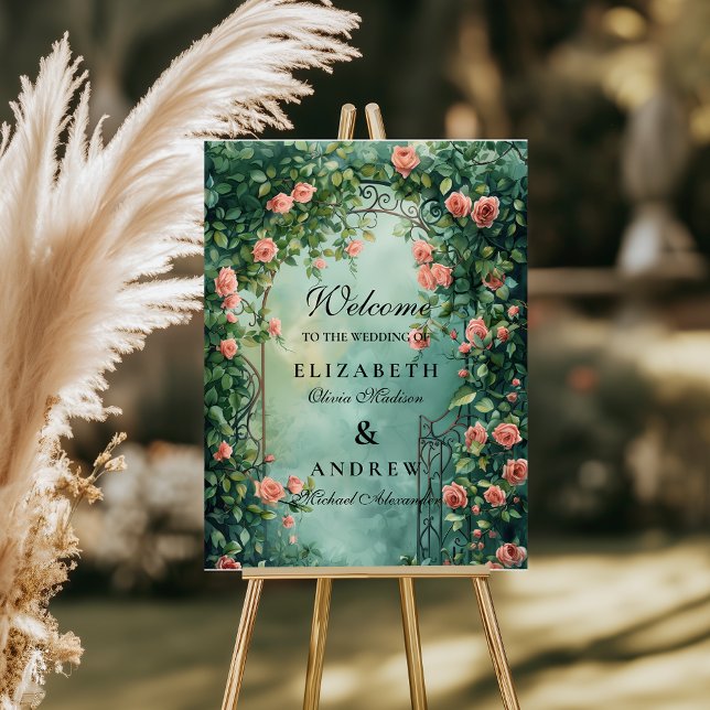 Romantic Vintage Rose Gate Wedding Foam Board (Creator Uploaded)