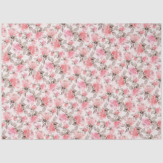 Romantic - vintage rose watercolor tissue paper