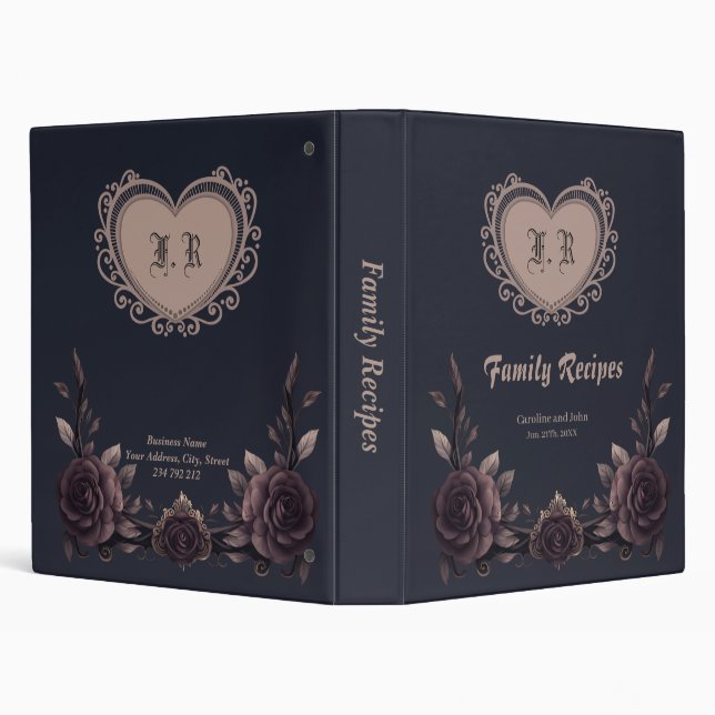 Romantic vintage roses.  3 ring binder (Background)