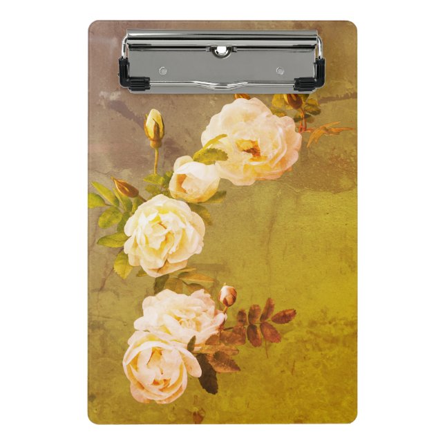 Romantic Vintage Roses  Mini Clipboard (Front)