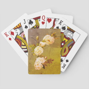 Romantic Vintage Roses  Poker Cards