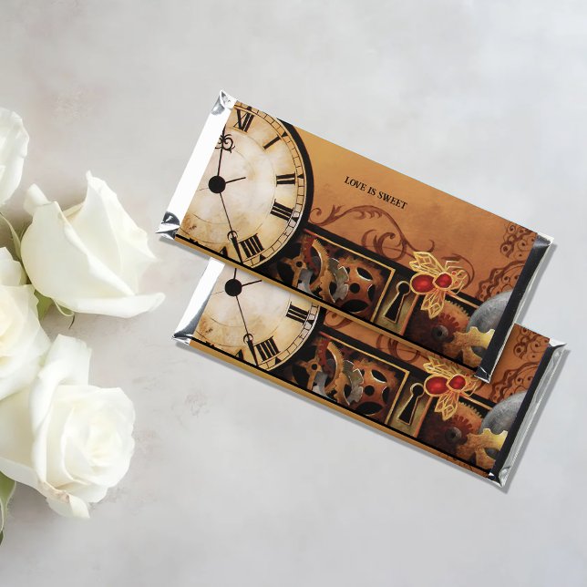 Romantic Vintage Steampunk Victorian Wedding Hershey Bar Favors (Creator Uploaded)