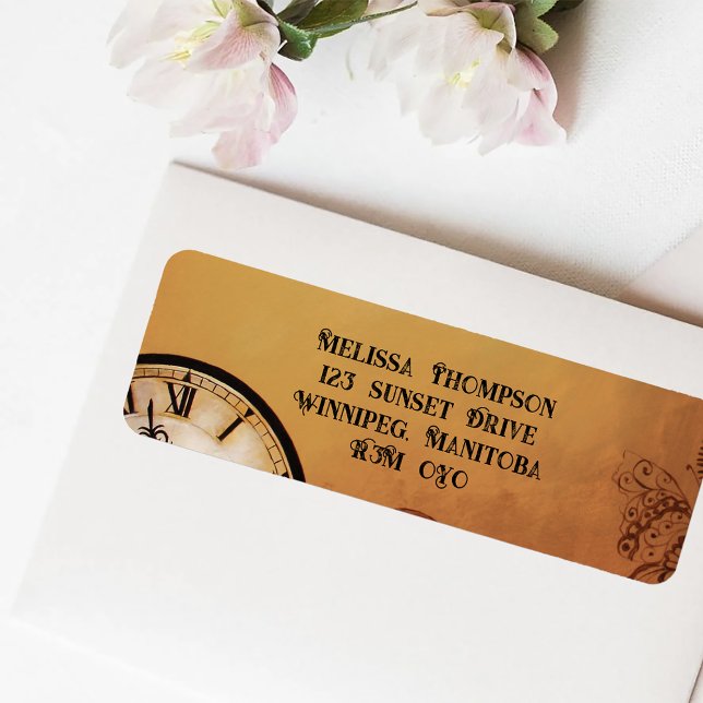 Romantic Vintage Steampunk Victorian Wedding Label (Creator Uploaded)