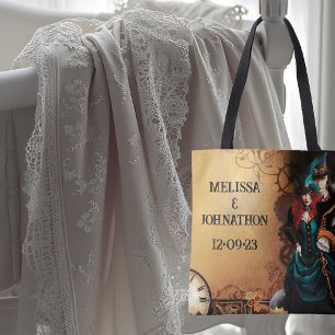 Romantic Vintage Steampunk Victorian Wedding Tote Bag