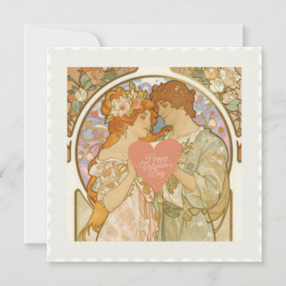 Romantic Vintage Valentine's Day Holiday Card
