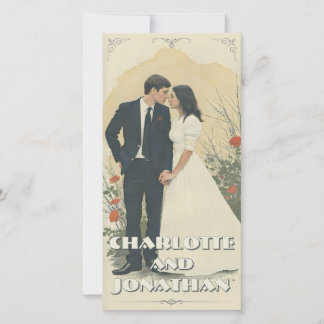 Romantic Vintage Wedding Couple Art