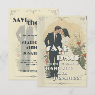 Romantic Vintage Wedding Couple Art Cards