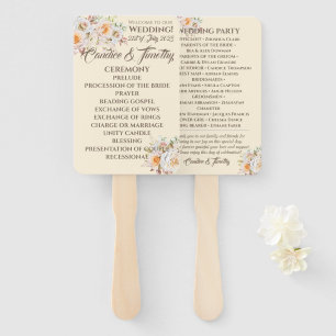 Romantic Vintage Wedding Roses. Hand Fan